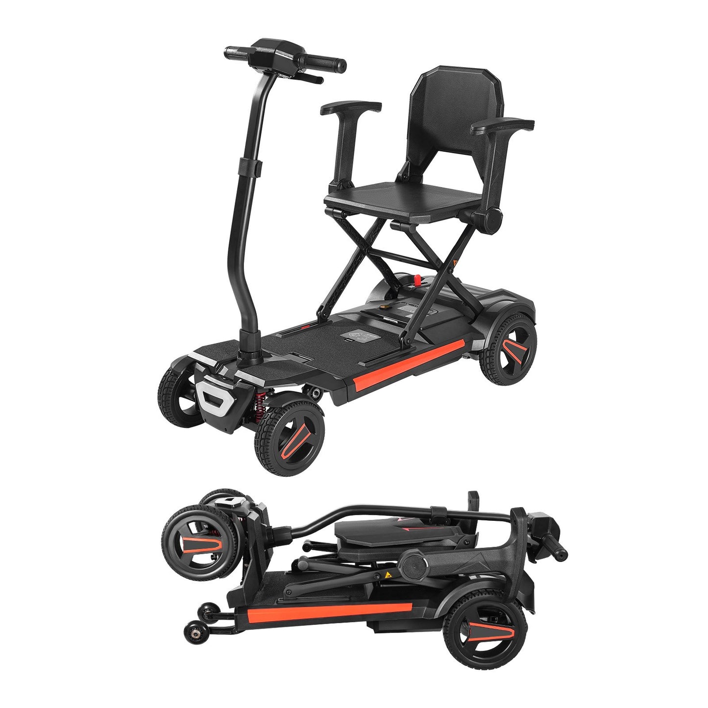 Wheel Automatic Folding Mobility Scooter - All-Terrain with NFC Keys & Remote Control