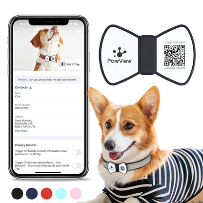 Smart QR Code Pet ID Tag - GPS Location Tracking & Digital Profile